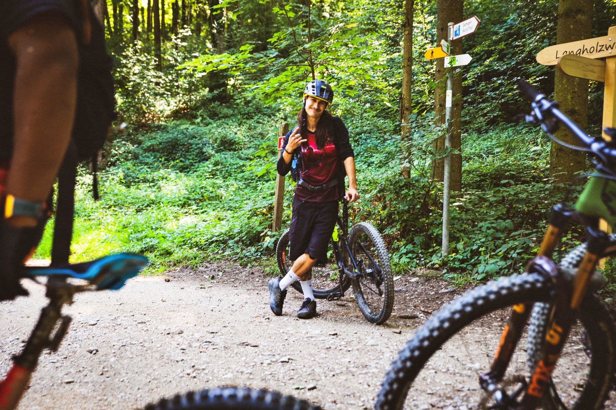 Mountain biking: Experience biking in the Alps with trails in nature and green forests.