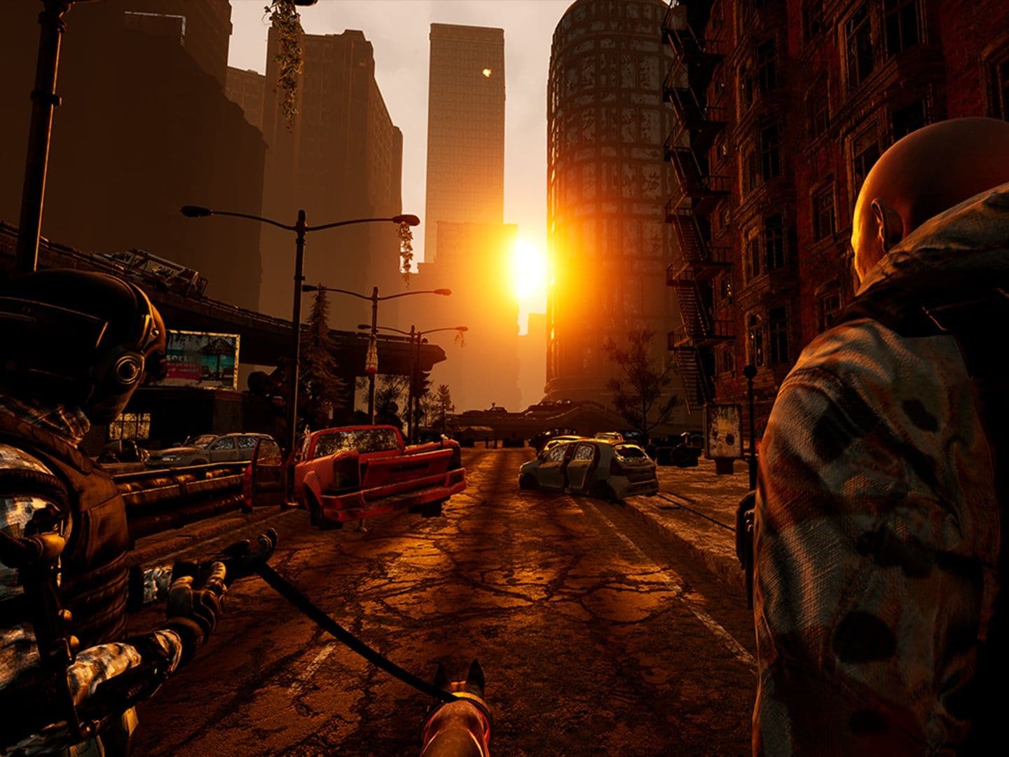Rotten Apple: old buildings and futuristic architecture in an urban, post-apocalyptic environment