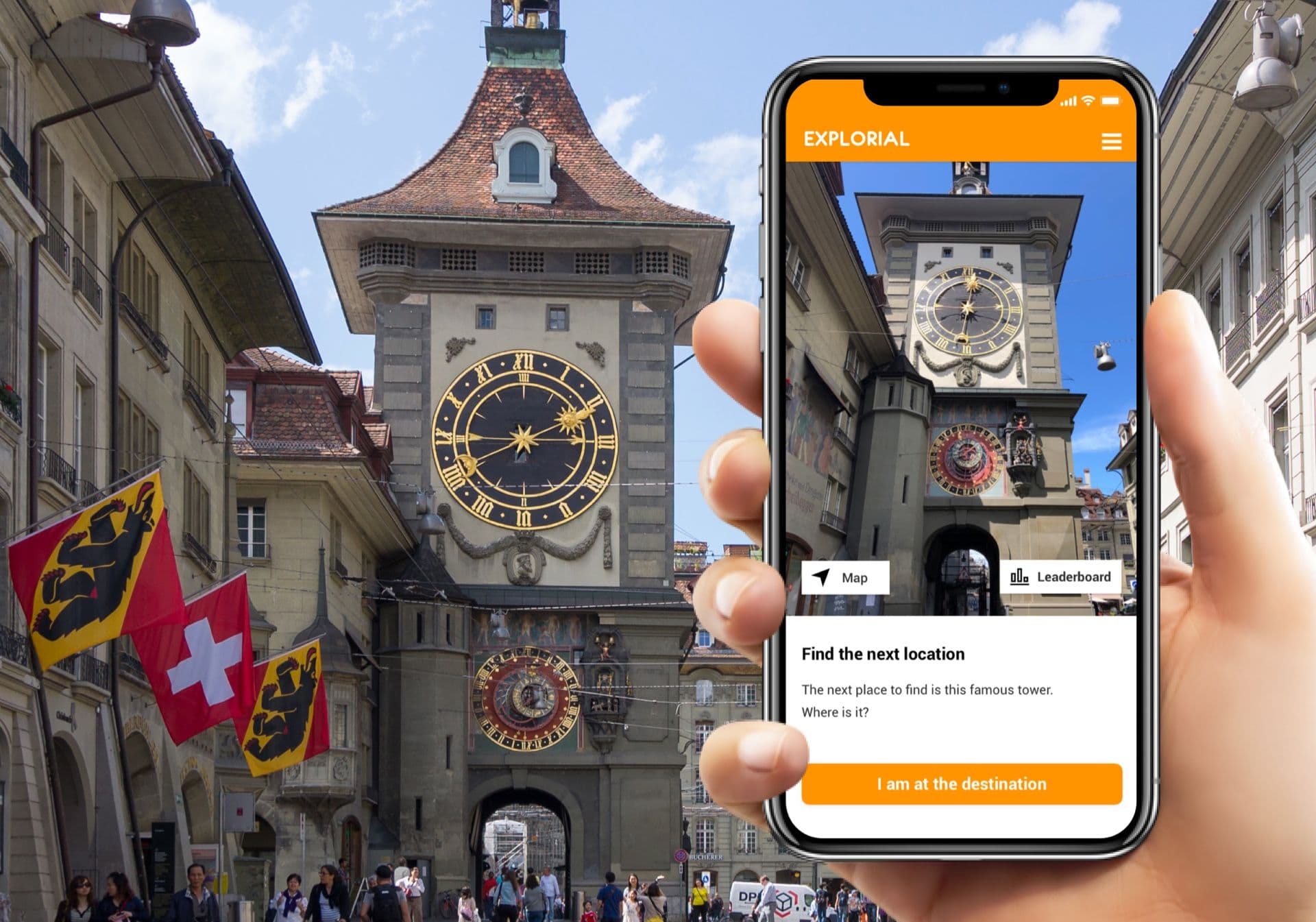 Bern Escape Game: Explore the historic clock tower and discover exciting adventures in the city.
