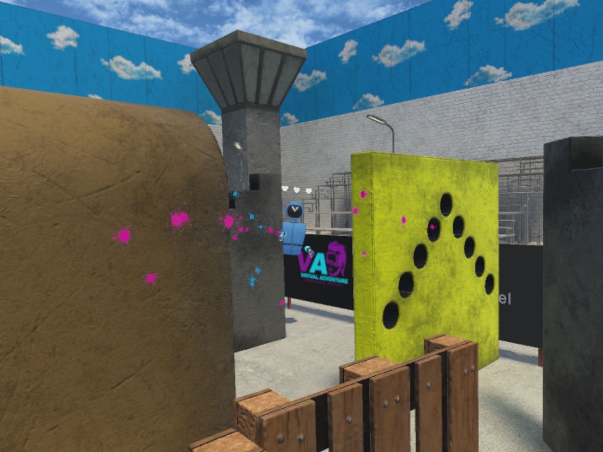 Virtual Adventure: colorful arena with interactive elements and exciting gameplay.
