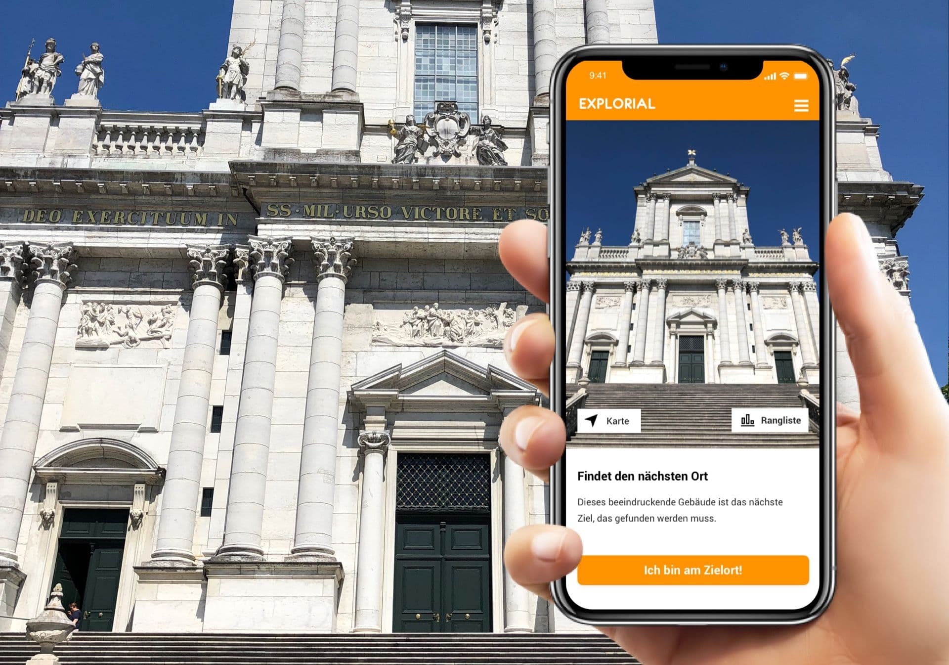 Scavenger Hunt Smartphone: discover the Ursen Cathedral and its surroundings with your team and children.
